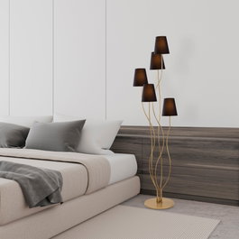 Opviq Bonibon - 13242 Lámpara de pie en dorado y negro